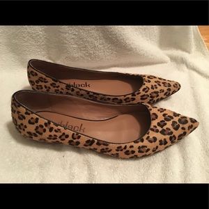 daniblack Leopard Pony Hair Flat Size 10